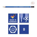 STAEDTLER GRAPHITE PENCILS B MARS LUMOGRAPH DRAWING PENCILS 100 B - Image 8