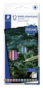 Staedtler 12 metallic colour pencil - Image 2