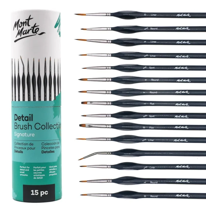 mont-marte-detail-brush-collection-signature-15pc_front MONT MARTE Detail Brush Collection Signature 15pc - Image 1