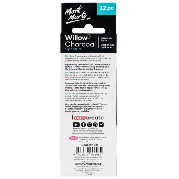 MONT MARTE WILLOW CHARCOAL SET OF 12 - Image 2