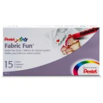 PENTEL Fabric Fun Pastel Dye Sticks, Set of 15