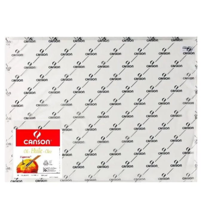 pentel (3) Canson figueras oil paper - canvas grain 290 gsm - 65 x 100 cm- pack of 12 sheets - Image 1