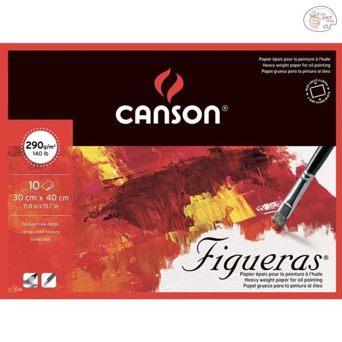 pentel (5) Canson figueras canvas grain 290 gsm - 38 x 46 cm - block of 10 sheets - Image 1