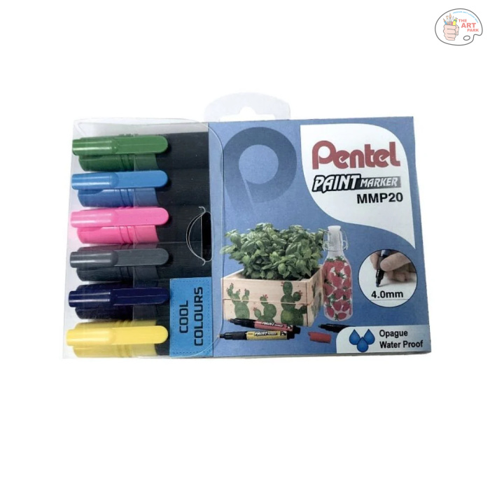 pentel-mmp20-paint-marker-paint-marker-scooboo-140351 PENTEL Paint Markers, Medium Bullet Point SET OF 6 START-UP COLOUR - Image 1