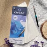 Canson Montval Watercolor 300 GSM Cold Pressed 17.5 x 7 cm Mini Art Book with 1 Watercolor Brush (White, 30 Sheets) - Image 5
