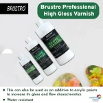 Brustro Professional High Gloss Varnish 200 Ml - Image 3