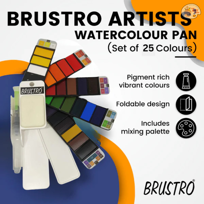 Brustro Artists Watercolour Pan Set of 25 - Image 6
