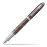 PARKER IM Premium Brown Chrome Trim Fountain Pen