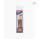 Camlin Synthetic Gold Brushes Assorted pack of 4 brushes, Flat - Series 67