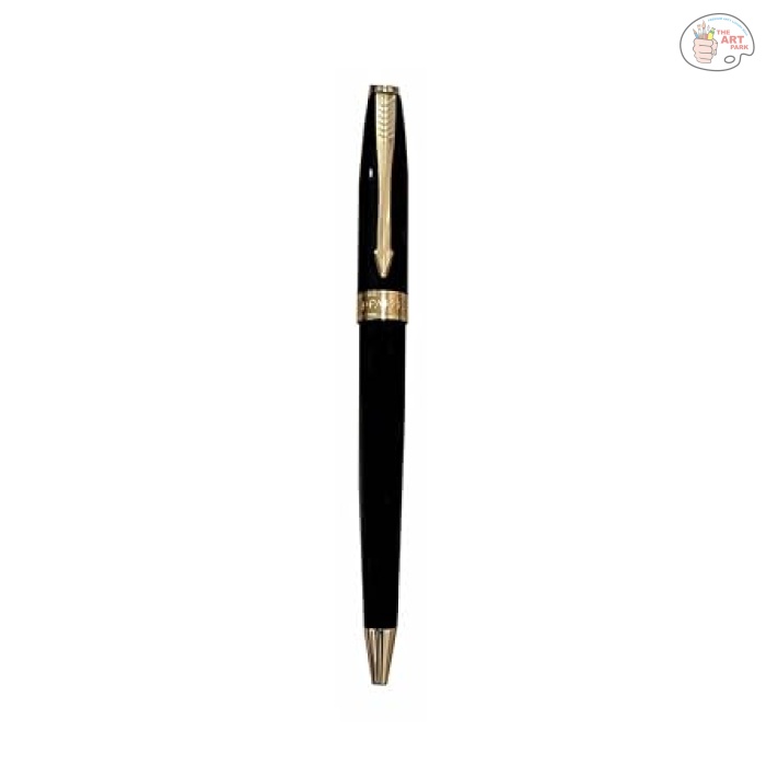 Parker Fusion Laque Black Gold Trim Ballpoint Pen - Image 2
