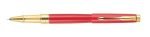 PARKER ASTER MATTE RED GOLD TRIM ROLLER PEN - Image 3
