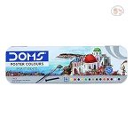 DOMS 14 Shades Poster Colours | Rich & Vibrant Colors | Free Agigator & Brush Inside For Uniform Mixing | Non-Toxic & Safe For Childrens