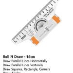 KHYATI Roll N Draw Ruler 16 cm Plastic Drafting Scale Ruler Very Useful to Architect, Engineering Students, Office Employee