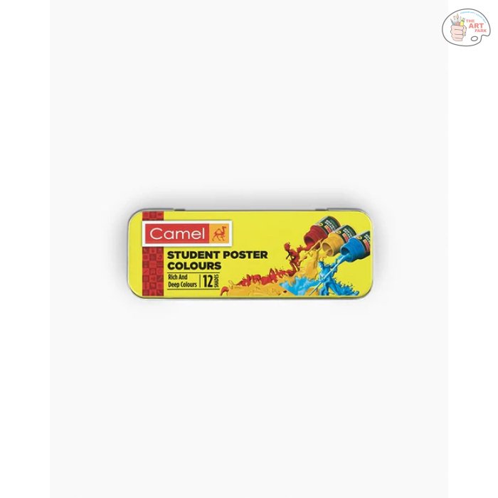 Camel Student Poster Colours- Assorted Tin Pack of 12 Shades in 10ml - Image 4