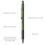 Scrikss 0.5mm Mechanical Clutch Lead Pen Pencil Matte Green Body Matri-X Series Eraser Included - Image 2
