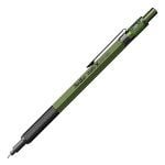 Scrikss 0.5mm Mechanical Clutch Lead Pen Pencil Matte Green Body Matri-X Series Eraser Included
