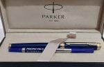 parker ambient blue gold trim roller pen - Image 3