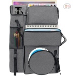 Art Portfolio Carry Bag 20" x 26", Canvas Art Portfolio Backpack Traveling Outdoor Drawing Portfolio Case Large Capacity Artist Carrying Bag/Tote Bag for Drawing Board, Screen, Accessories