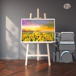 Art Portfolio Carry Bag 20" x 26", Canvas Art Portfolio Backpack Traveling Outdoor Drawing Portfolio Case Large Capacity Artist Carrying Bag/Tote Bag for Drawing Board, Screen, Accessories - Image 2