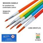 DOMS ROUND Paint Brushes - COLOURMATE | Synthetic ROUND | Set of 5. - Image 5