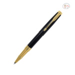 PARKER ASTER LACQUE BLACK GOLD TRIM ROLLER BALLPEN WITH FREE POCKET WATCH - Image 2