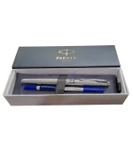 PARKER ASTER BRUSHED METAL CHROME TRIM ROLLER PEN - Image 3