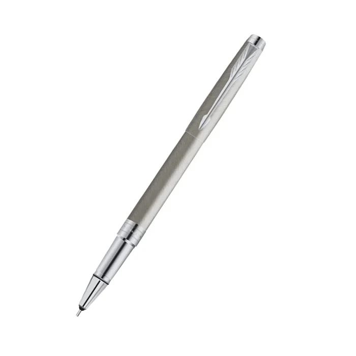 PARKER ASTER BRUSHED METAL CHROME TRIM ROLLER PEN - Image 5