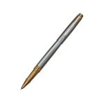 PARKER ASTER BRUSHED METAL GOLD TRIM ROLLER PEN