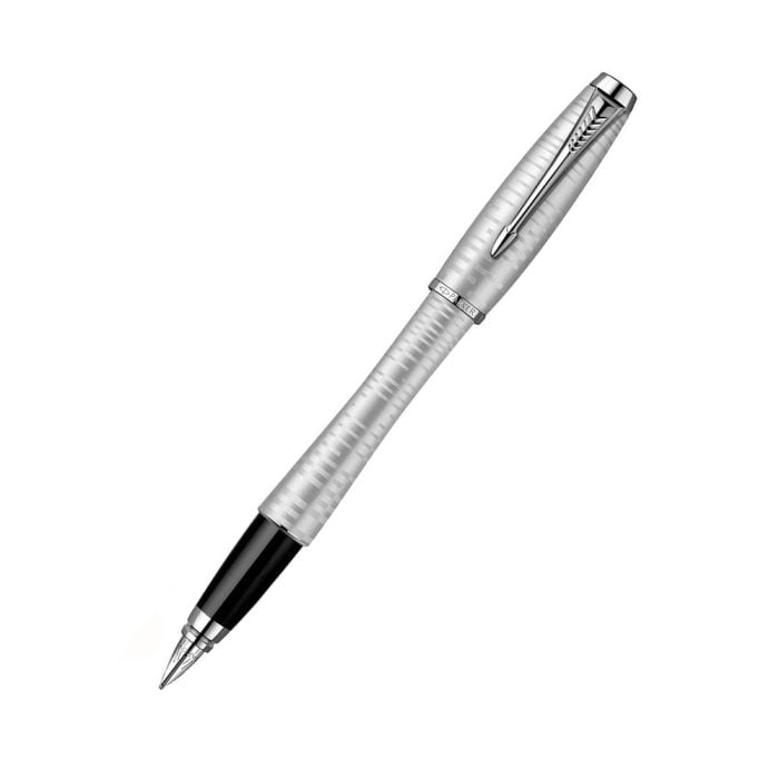PARKER URBAN PREMIUM SILVER-BLUE PEARL CT FOUNTAIN PEN – FINE NIB - Image 1