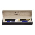 PARKER ASTER MATTE BLACK GOLD TRIM ROLLER PEN - Image 3