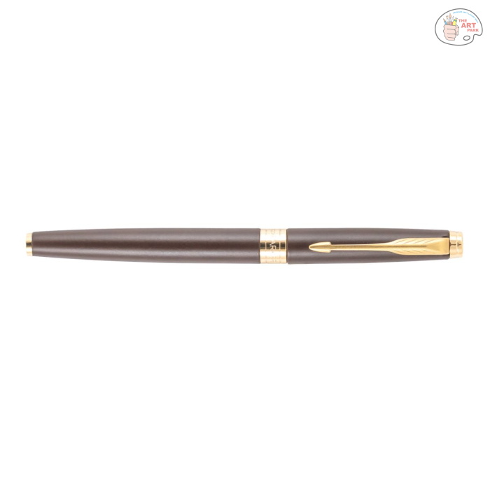 PARKER ASTER MATTE BROWN GOLD TRIM ROLLER PEN - Image 3