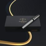 PARKER AMBIENT DARK GREY BLACK METAL TRIM ROLLERPEN - Image 6