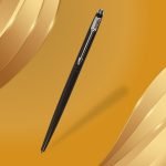 PARKER INSIGNIA LAQUE BLACK BLACK METAL TRIM SLIM BALL PEN - Image 6