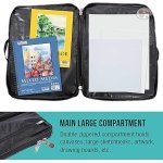 ARTIST BAG Art Supply Black Nylon Art Supplies Portfolio Carry Backpack Bag, Size: 19" x 26" - Image 3