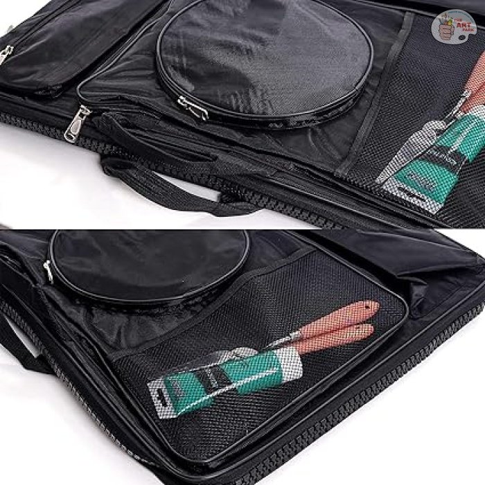 ARTIST BAG Art Supply Black Nylon Art Supplies Portfolio Carry Backpack Bag, Size: 19" x 26" - Image 7