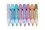 Brustro Acrylic (DIY) Marker Set of 8 (Metallic Shades) for Craftworks, School Projects, and Other Presentations - Image 4