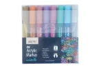 Brustro Acrylic (DIY) Marker Set of 8 (Metallic Shades) for Craftworks, School Projects, and Other Presentations - Image 5