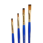 DOMS FLAT BRUSHES ARTISTIC SYNTHETIC HAIR BRUSHES SET OF 4 - Image 2