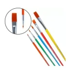DOMS FLAT&ROUND Colourmate Synthetic Paint Brush Set OF 5 - Image 3