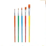 DOMS FLAT&ROUND Colourmate Synthetic Paint Brush Set OF 5 - Image 4