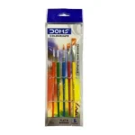DOMS FLAT&ROUND Colourmate Synthetic Paint Brush Set OF 5 - Image 2