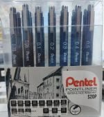 PENTEL PIGMENT LINER Pentel S20P Pointliner Pigment Liner Tecnical Drawing Fineliner Pen-Black, Sepia, Sanguine & Grey Ink - Pack of 14