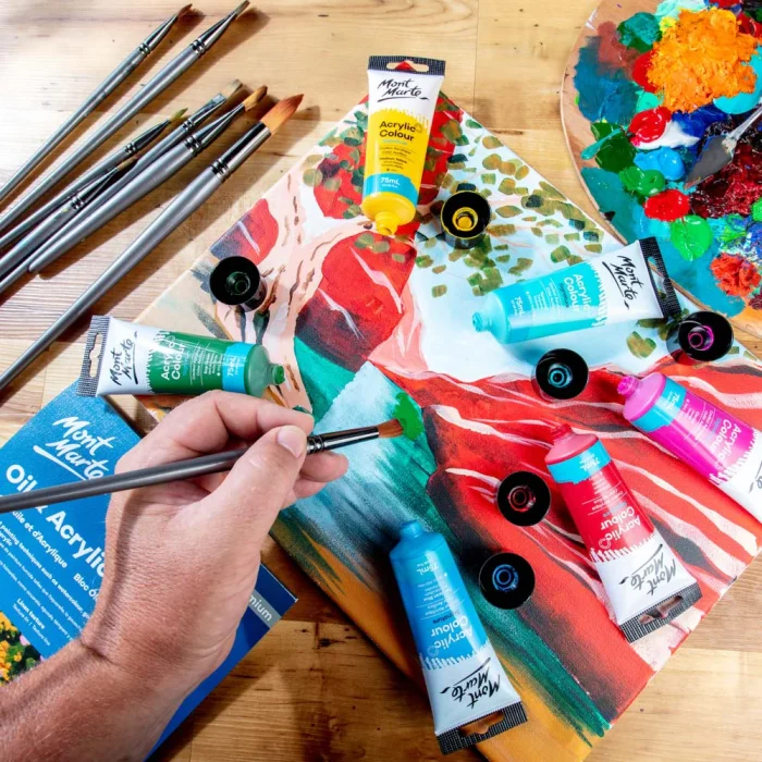 MONT MARTE Acrylic Colour Paint Signature 75ml (2.5 US fl.oz) Tube - Cerulean Blue SKU: MSCH7517 - Image 5