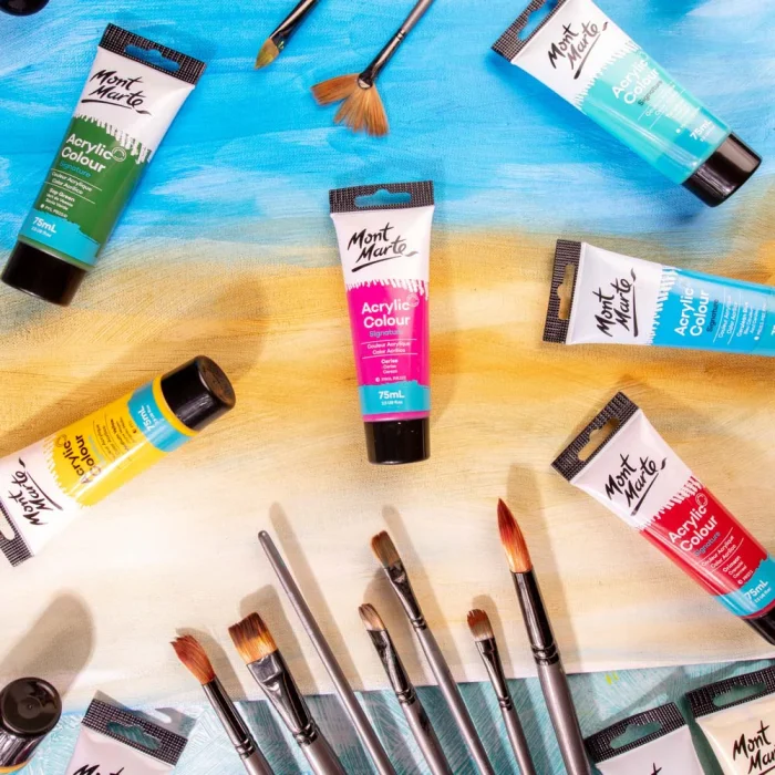 MONT MARTE Acrylic Colour Paint Signature 75ml (2.5 US fl.oz) Tube - Cerise SKU: MSCH7536 - Image 7