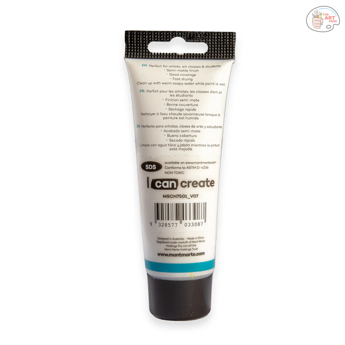 MONT MARTE Acrylic Colour Paint Signature 75ml (2.5 US fl.oz) Tube - Titanium White SKU: MSCH7501 - Image 3