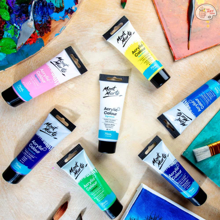 MONT MARTE Acrylic Colour Paint Signature 75ml (2.5 US fl.oz) Tube - Titanium White SKU: MSCH7501 - Image 5