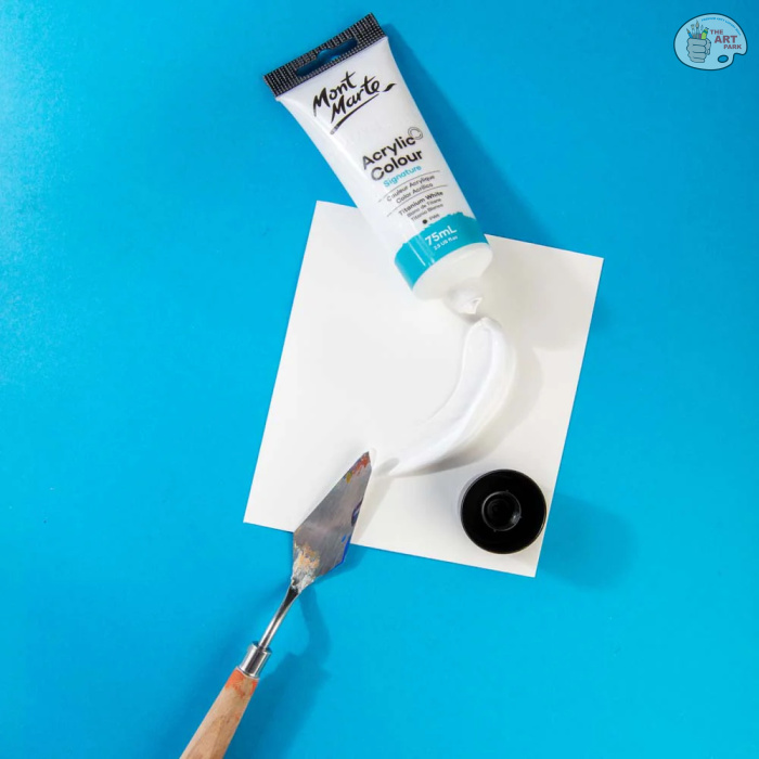 MONT MARTE Acrylic Colour Paint Signature 75ml (2.5 US fl.oz) Tube - Titanium White SKU: MSCH7501 - Image 7