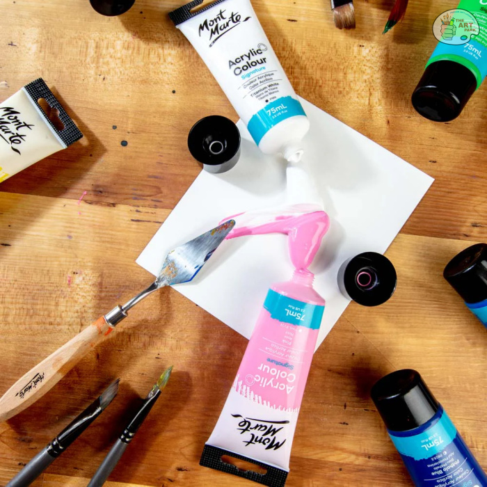 MONT MARTE Acrylic Colour Paint Signature 75ml (2.5 US fl.oz) Tube - Titanium White SKU: MSCH7501 - Image 8