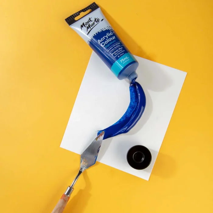 MONT MARTE Acrylic Colour Paint Signature 75ml (2.5 US fl.oz) Tube - Phthalo Blue SKU: MSCH7520 - Image 7