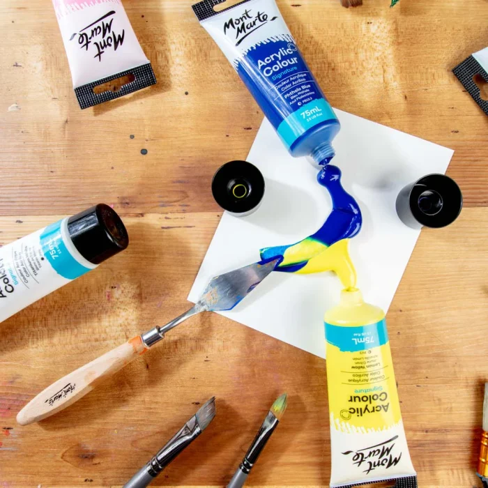 MONT MARTE Acrylic Colour Paint Signature 75ml (2.5 US fl.oz) Tube - Phthalo Blue SKU: MSCH7520 - Image 8